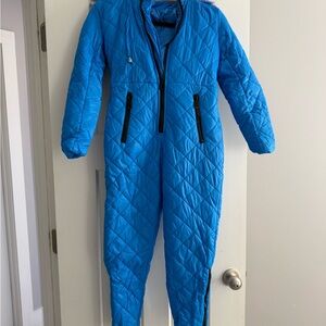 Blue Quilted Kids One Piece